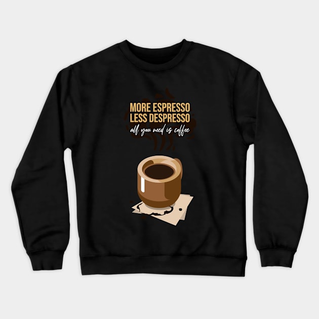 Espresso Coffee Lover barista Crewneck Sweatshirt by Tip Top Tee's